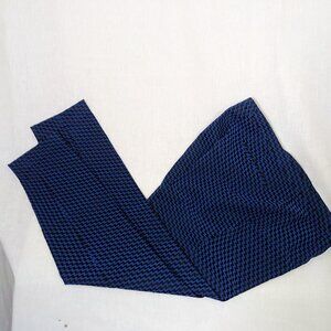 Doncaster Women's Blue and Black Patterned Pants Size 10